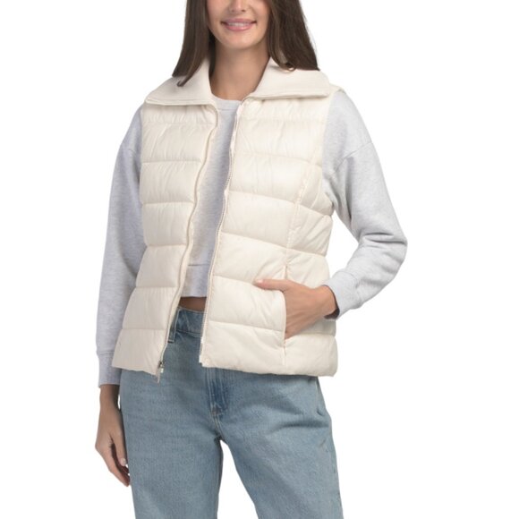 LAUNDRY Ivory Puffer Vest - Picture 1 of 2